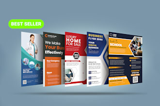 design professional real estate, medical, business, and event flyers