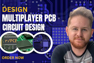 design custom schematic and pcb in kicad, easyeda, altium, eagle and pcb board