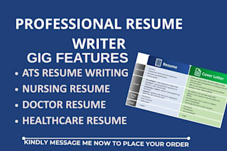 write a medical resume, healthcare, nursing and doctor resume