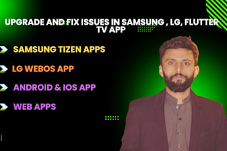 upgrade samsung tizen, lg webos, flutter, smart TV app and fix ipk