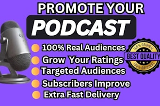 promote your itunes music, iheart, podcast, spotify to 900k active listeners