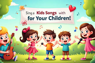 sing and write a catchy kids songs or music