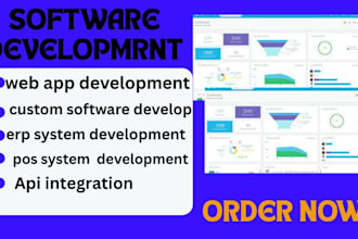 do custom software develop crm erp pos, database management, desktop app