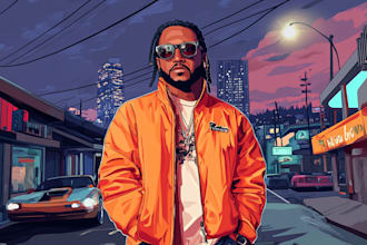 make your photo into stunning gta cartoon art