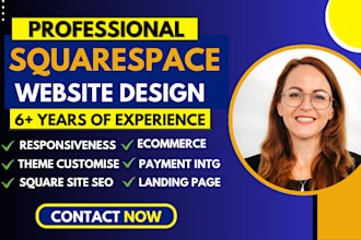 build squarespace business website development, design squarespace landing page