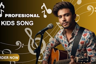 sing catchy and joyful vocals for your kids song