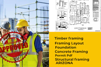 foundation layout structural note concrete framing timber plan PDF arizona permi