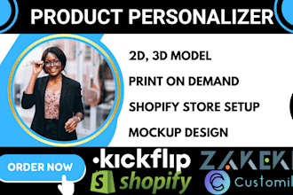 customize 2d 3d product using zakeke kickflip customily lumise fancy in shopify
