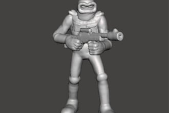make 3d print model, games toys soldier, 40k warhammer miniature, steam punk,stl