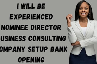 be experienced nominee director business consulting company setup bank opening