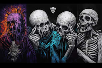 make horror illustration dark art illustration death metal
