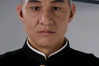 design metahuman 3d character unreal engine 5 model, realistic daz modelling