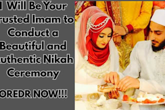 be your trusted imam to conduct a beautiful and authentic nikah ceremony