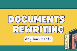professionally rewrite your documents or articles