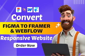 develop webflow or framer website, figma to webflow or figma to framer