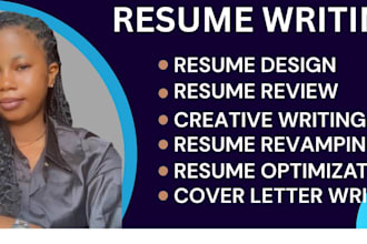 write CV, resume, cover letter, and optimize your linkedin profile