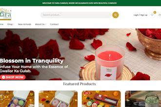 build candle shopify store candle website spiritual website candle dropshipping
