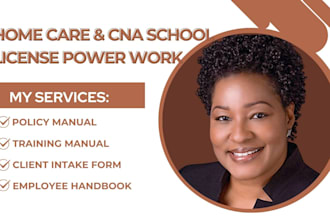 assist with homecare licensing compliance, cna school, employee handbook, policy