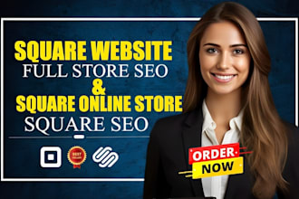 design a professional square website or square online store that converts