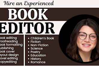 be your professional book editor, proofreader, copy editor for your memoir