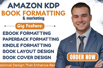 do ebook formatting, book layout design, kindle book formatting paperback design