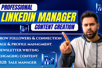 linkedin page social media marketing manager content creation ghostwriting