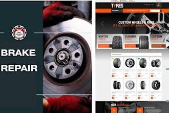 design tire and brake website brake pad replacement website auto repair website