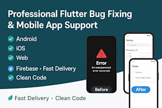 fix flutter bugs, errors, and improve app performance