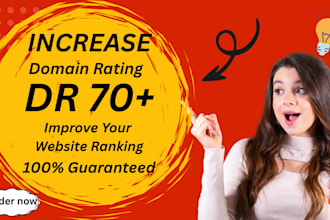do quickly increase ahrefs domain rating dr 70 plus usa backlinks