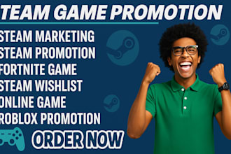 steam game promotion, steam game wishlist game promotion, game marketing steam