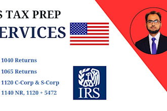 prepare US tax returns for individuals and business 1040, 1065, 1120