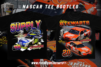 design a 90s nascar vintage bootleg tshirt for you brand