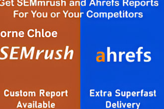 give semrush or ahrefs report data for your SEO competitors analysis