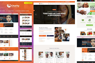 create and design nonprofit, charity website, crowfunding, donation, fundraising