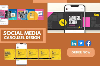 create social media posts for facebook  instagram carousel linkedin carousel ads