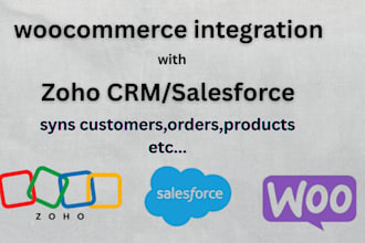 woocommerce integration with zoho CRM, salesforce