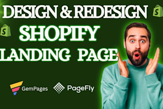 do shopify landing page design home page pagefly gempages