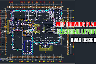 draw electrical layout mep drawing plumbing plan hvac design floor plan