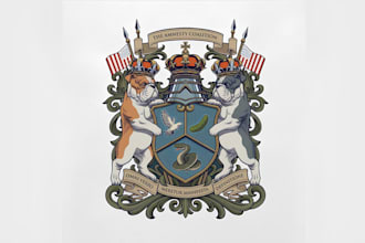create a coat of arms, family crest, heraldic shield
