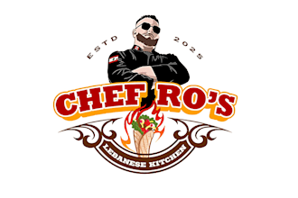 create burger pizza bbq food restaurant logo design