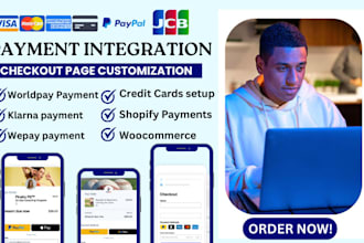 do worldpay,klarna,wepay,razorpay payment integration woocommerce or shopify