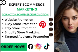 promote and market your shopify ebay etsy link or any website to increase sale