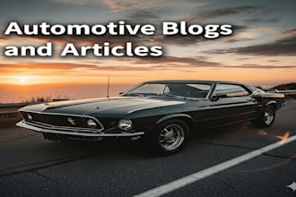 write automotive blog posts and automobile articles on cars