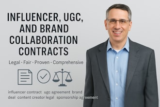 draft custom, legally binding influencer and ugc contracts