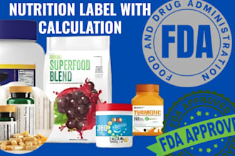 create fda, cfia, usa, fsanz compliant nutrition, gcc, 510k dossier