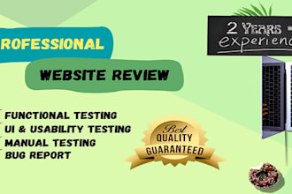 user test and review your website or app and deliver video feedback