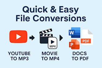 convert videos from mov to mp4 and youtube to mp3