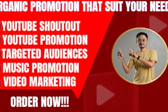 promote your youtube channel organically and shoutout massively to 1m subscriber