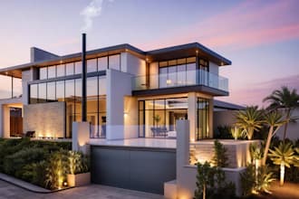 redesign 3d interior exterior house villa, lobby, roof top, sitting room,blender