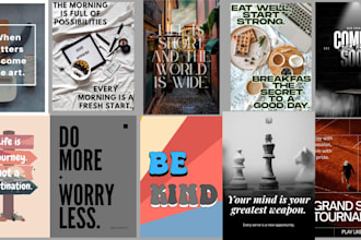 modern typography poster design, minimal quote wall art